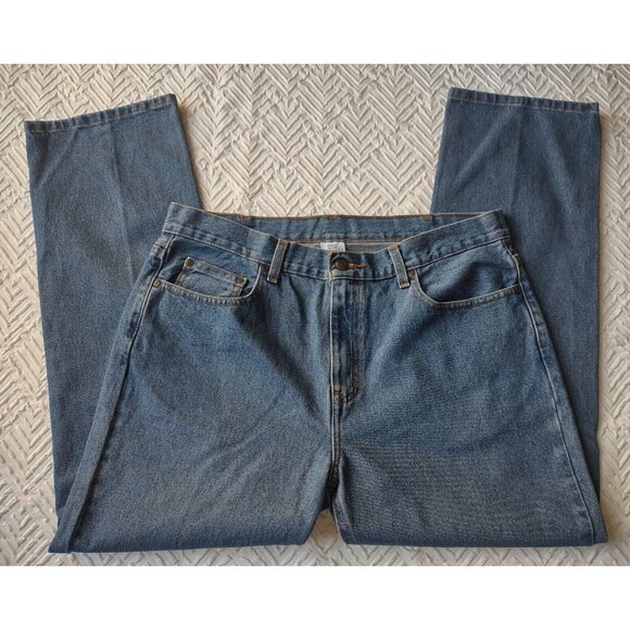 Faded Glory Denim Regular Fit Straight Jeans Men's 36x29 Blue 5-Pocket Excellent - Picture 3 of 9